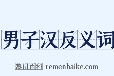 男子汉反义词是什么意思的图片